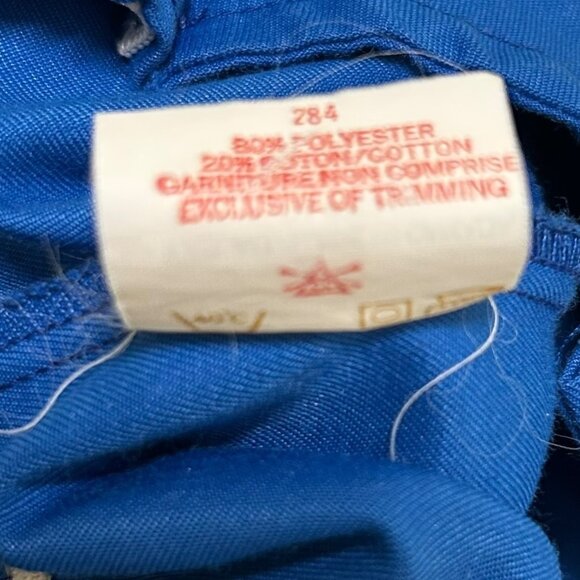 Vintage Baby Boy Blue Overall Bib Pants Size 12 months Nautical Vibe - Picture 4 of 5